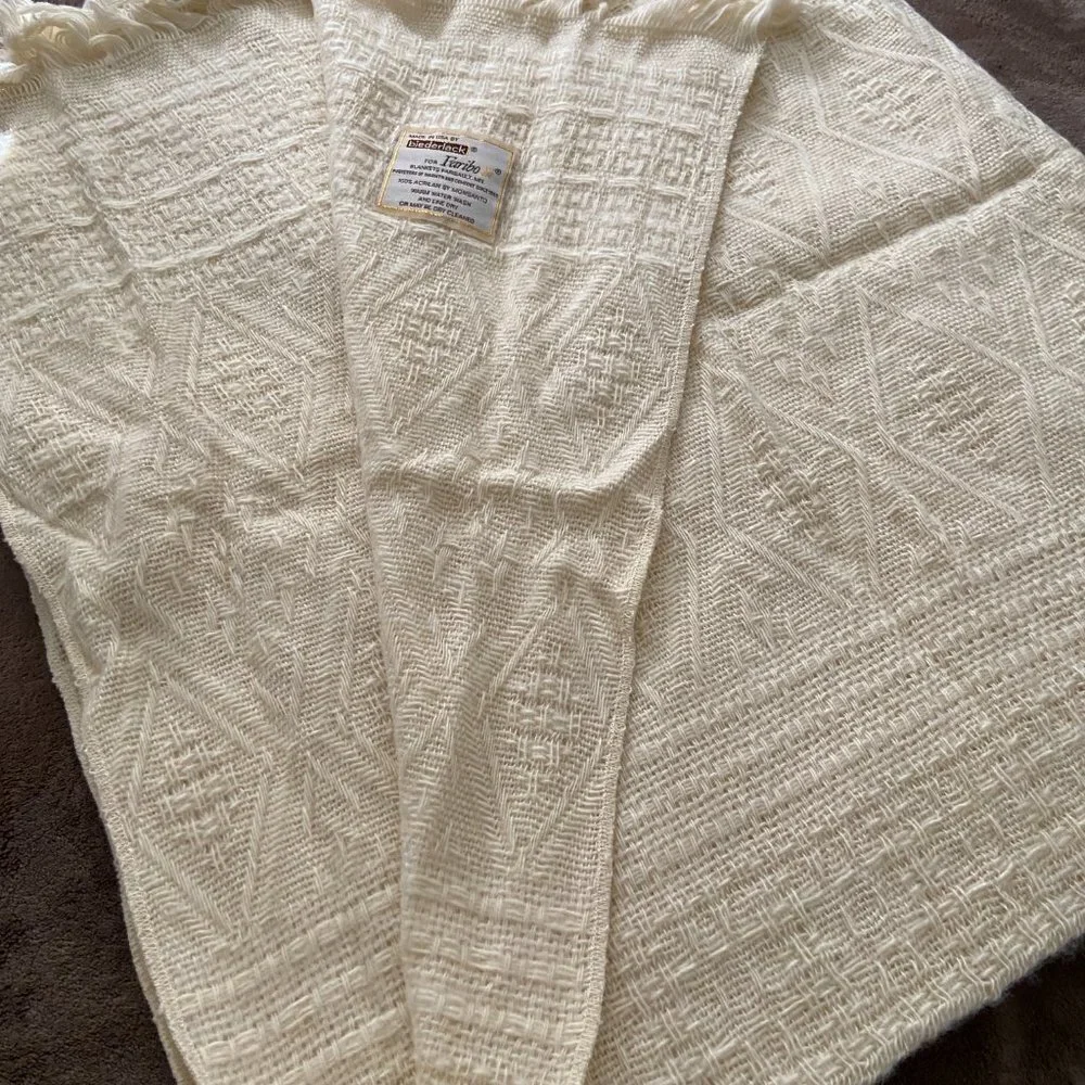 Vtg NWOT Biederlack Knit Throw Blanket Wrap 48